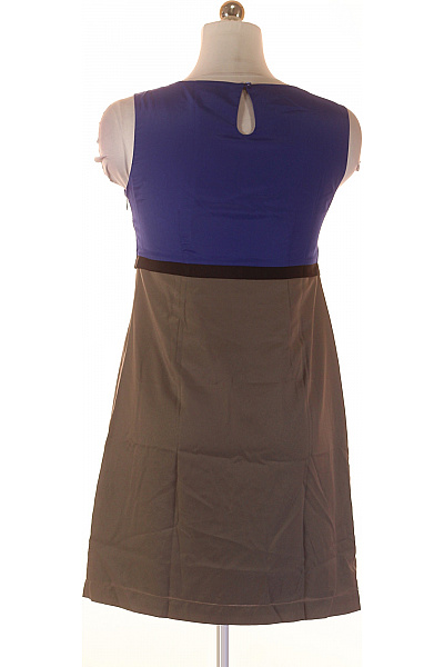 BANANA REPUBLIC Dámské letní šaty modro-hnědé jednoduché rovné ke kolenům Velikost S | BANANA REPUBLIC | obrázek 2