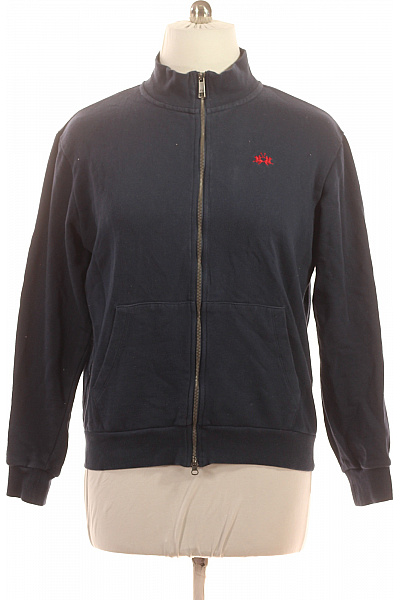 La Martina Pánská tmavě modrá mikina bez kapuce na zip s výšivkou Velikost XL | La Martina | obrázek 2