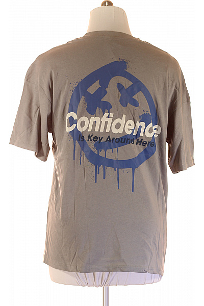 Pánské Tričko s Potiskem Šedé Vel. L | Sublevel | obrázek 3