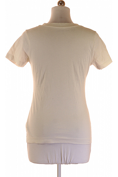 Calvin Klein Dámské tričko krémové basic V výstřih s krátkým rukávem Velikost L | Calvin Klein | obrázek 2