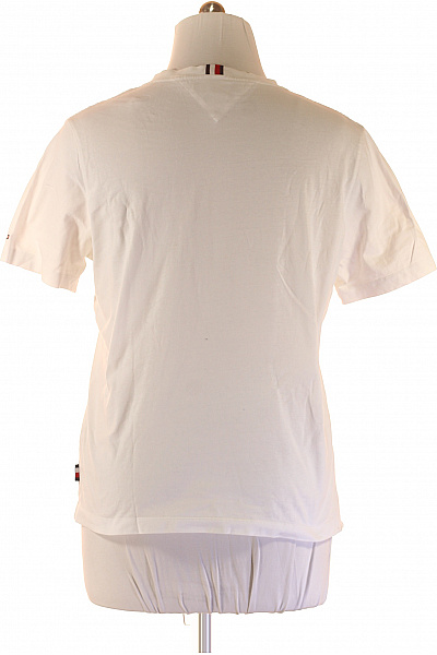 Pánské Tričko Bílé TOMMY HILFIGER Second hand Vel. XL | TOMMY HILFIGER | obrázek 3