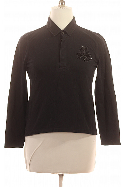 Ralph Lauren Dámské černé polo tričko s dlouhým rukávem a výšivkou Vel. XL | Ralph Lauren | obrázek 2