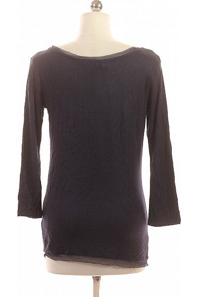 Takko Dámské modré tričko s dlouhým rukávem a síťovaným výstřihem Velikost S | Takko | obrázek 2