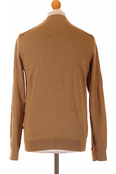 MAERZ Pánský vlněný hnědý svetr přes hlavu s náprsní kapsou Velikost 48 | MAERZ | obrázek 2