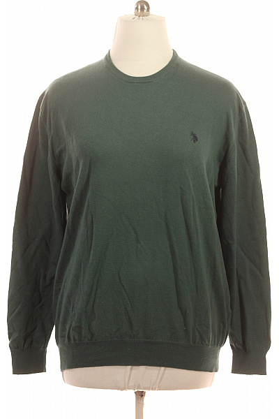 U.S.POLO ASSN. Pánský tmavě zelený pulovr basic dlouhý rukáv přes hlavu Velikost 3xl | U.S.POLO ASSN. | obrázek 2