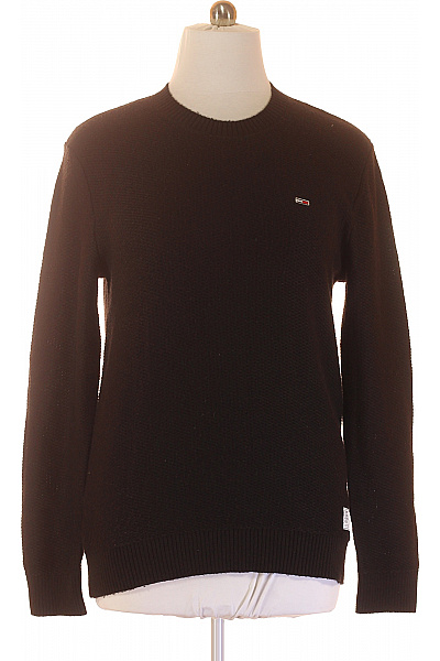 TOMMY HILFIGER Pánský Pulovr Černý Second hand Vel. L | TOMMY HILFIGER | obrázek 2
