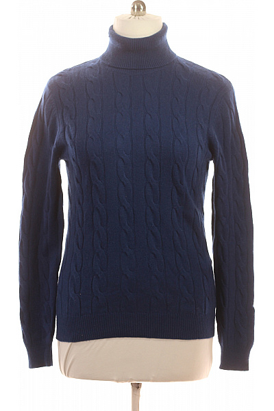 malo optimum Pánský vlněný modrý rolák s copánkovým vzorem teplý přes hlavu Vel. XL | malo optimum | obrázek 2