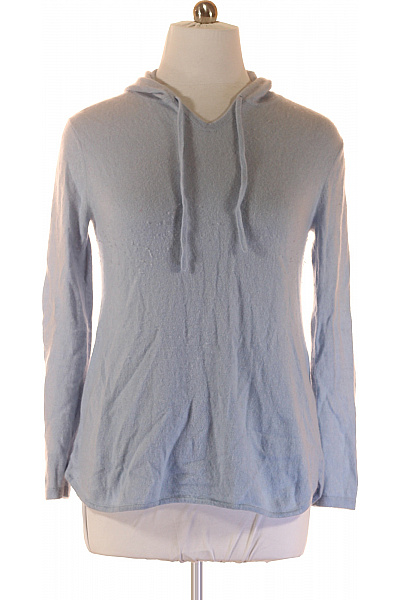 Zwillingsherz Dámský Svetr Kašmírový Modrý Second Hand Vel. L