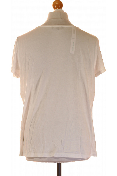 LAWRENCE GREY Dámské bavlněné modalové bílé jednoduché tričko s krátkým rukávem basic Velikost 44 | LAWRENCE GREY | obrázek 2