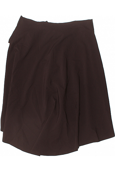 Dámská hnědá asymetrická áčková sukně s knoflíky a kapsami Velikost M | Unimoda | obrázek 3