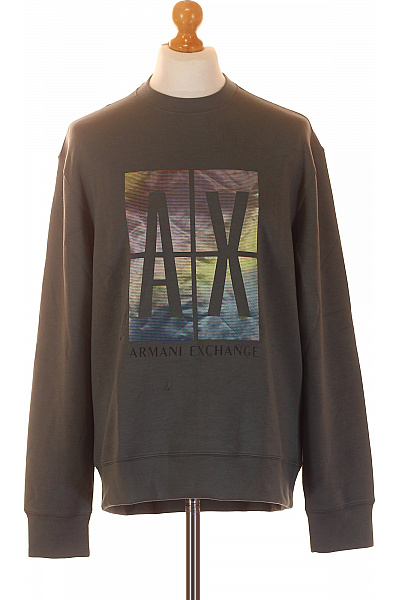 ARMANI Pánská Mikina Bez Zapínání Zelená Vel. M