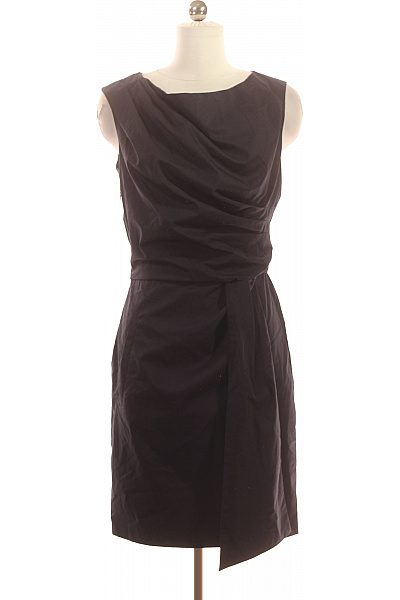 DIANE Von FURSTEBERG Černé Pouzdrové šaty S Páskem Elegantní Koktejlové Krátké Velikost S