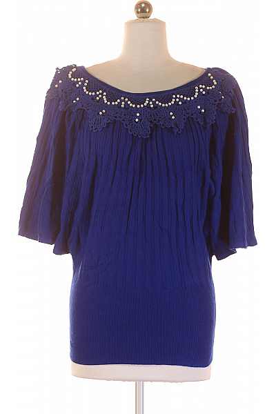 Pletená Halenka Vlněná Modrá Second hand Vel. S/M | Victoria | obrázek 2