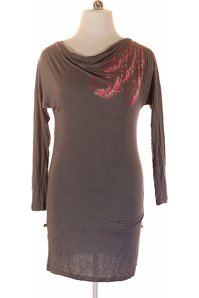 Tričkové  Šaty Šedé Second hand Vel. L | Unimoda | obrázek 2