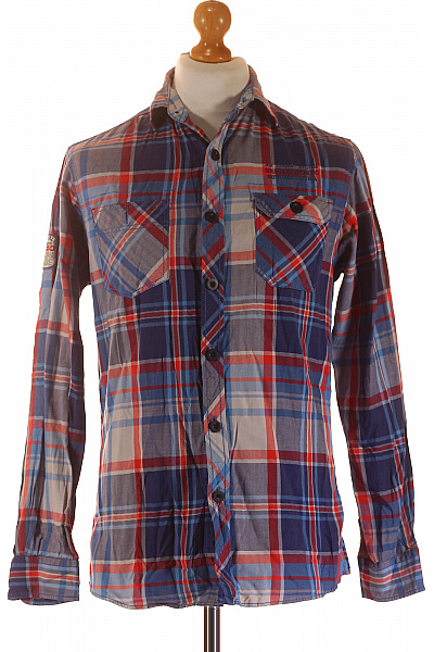 F&F Vzorovaná Pánská Košile Modrá Vel. S | F&F | obrázek 2