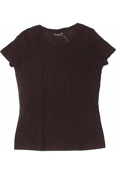 Janina Dámské hnědé basic tričko s krátkým rukávem a kulatým výstřihem Vel. 40 | Janina | obrázek 2