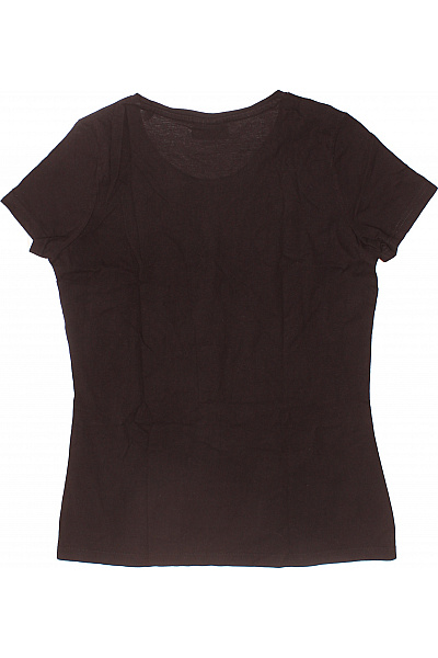 Janina Dámské hnědé basic tričko s krátkým rukávem a kulatým výstřihem Vel. 40 | Janina | obrázek 3