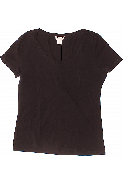 Jednoduché Dámské Tričko Černé Vel. M | HM  | obrázek 2