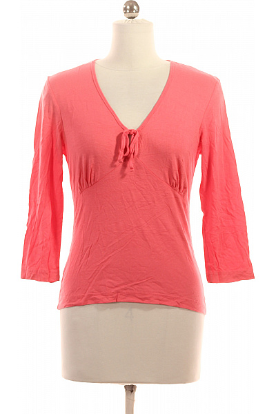 Dámské tričko korálové s 3/4 rukávem a vázáním Vel. S | Unimoda | obrázek 2