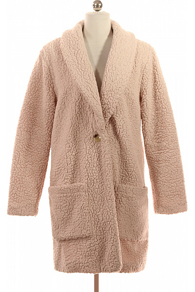 Dámský Kožich Růžový Vel. 34