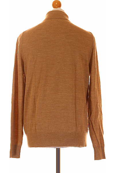 Pánský Svetr Vlněný Hnědý Vel. L | LAWRENCE GREY | obrázek 2
