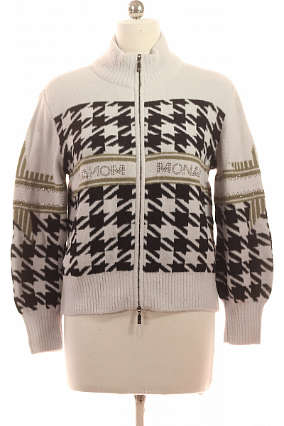 monari Dámský kardigan vzorovaný na zip s perličkami Velikost 40 | monari | obrázek 2