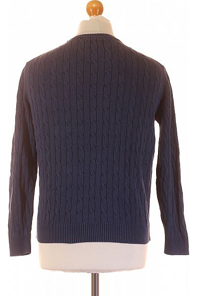 GANT Chlapecký bavlněný svetr tmavě modrý copánkový pletený Velikost 170 cm | GANT | obrázek 3