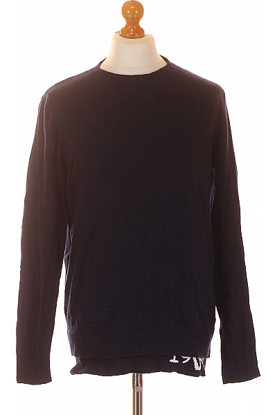 VERSACE Pánský Svetr Modrý Second Hand Vel. L