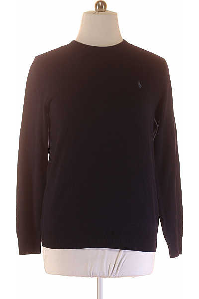 Pánský Svetr Vlněný Modrý Ralph Lauren Second Hand Vel. M