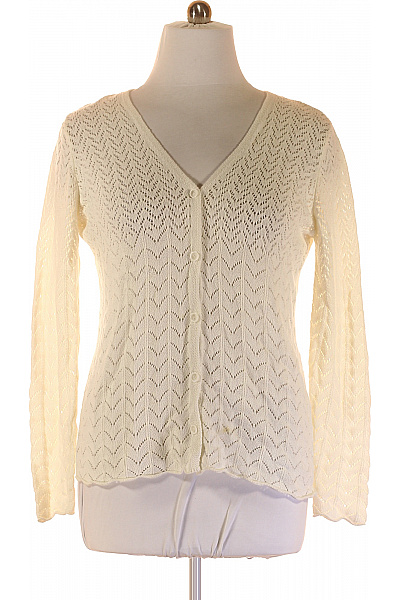 Folk Dámský Cardigan Bílý Vel. L