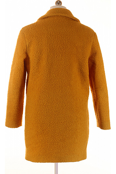 Dámský žlutý polyesterový teddy kabát dlouhý podzimní moderní Vel. 38 | Unimoda | obrázek 2