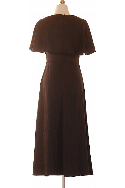 ted baker dámské hnědé šaty s krátkým rukávem elegantní dlouhé Vel. 1 | ted baker | obrázek 2