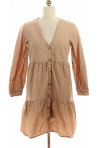 Košilové  Šaty Béžové Vel. 34 | HM  | obrázek 2