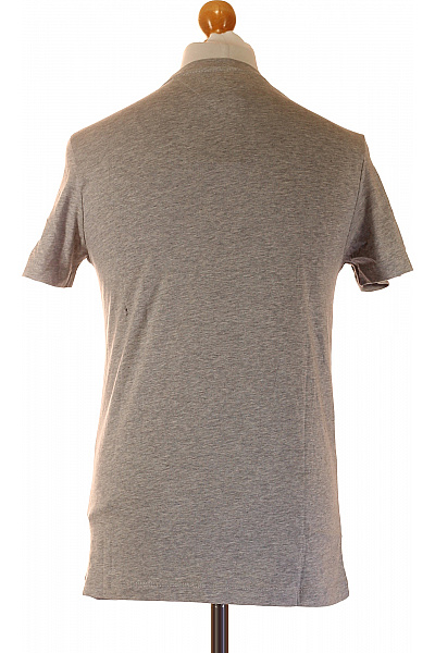 TOMMY HILFIGER Pánské bavlněné tričko šedé s krátkým rukávem a nápisem basic Vel. S | TOMMY HILFIGER | obrázek 2