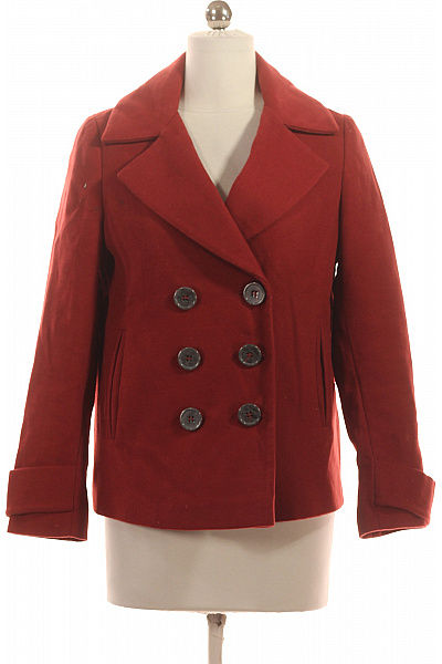 Dámský Kabát Červený Miss Selfrdige Second hand Vel.  34 | Miss Selfrdige | obrázek 2