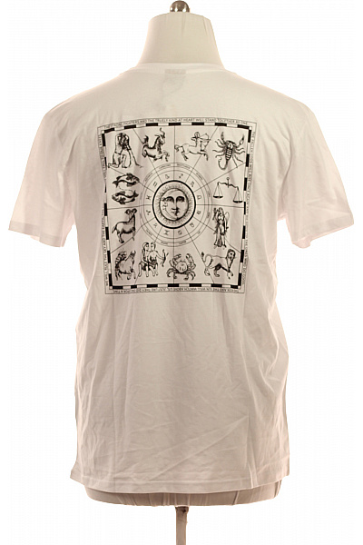 STITCH&SOUL Pánské Tričko Bílé Basic Krátký Rukáv Kulatý Výstřih Vel. m | STITCH&SOUL | obrázek 3