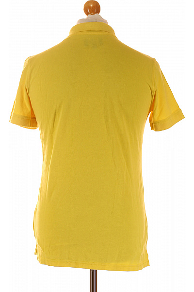 Pánské Tričko s Límečkem Žluté Crone Second hand Vel. L | crone | obrázek 3