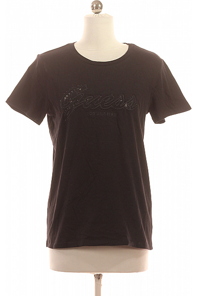 Guess Dámské Tričko s Potiskem Černé Second hand Vel. S | Guess | obrázek 2