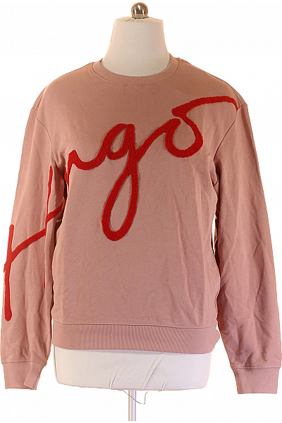 Pánská Mikina Bez Zapínání Růžová Hugo Boss Vel. L