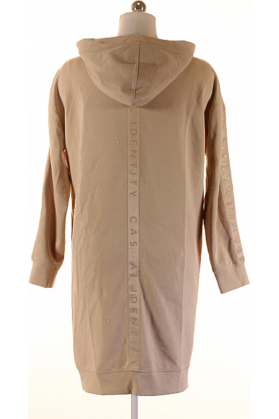 COMMA Dámské béžové mikinové šaty tunikové s kapucí a kapsami volné Velikost 36 | COMMA | obrázek 2