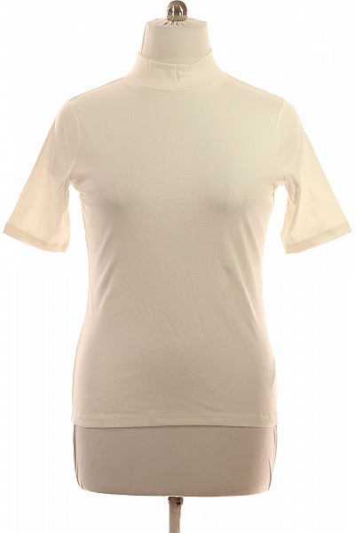 brookshire Dámské bavlněné tričko basic s rolákem krémové jednobarevné slim fit Velikost XL | brookshire | obrázek 2