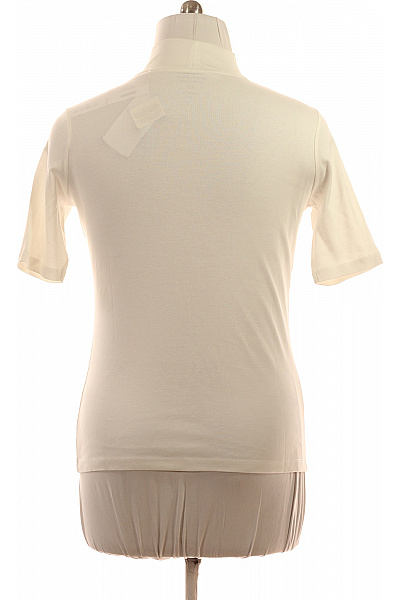 brookshire Dámské bavlněné tričko basic s rolákem krémové jednobarevné slim fit Velikost XL | brookshire | obrázek 3