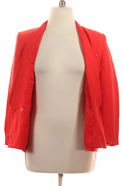 GIL BRET Červené Rayonové Dvouřadé Letní Sako Elegantní Ležérní Velikost 46 | GIL BRET | obrázek 4