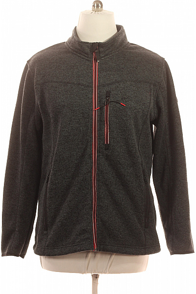 POLARINO Pánská tmavě šedá mikina na zip sportovní outdoor hřejivá Velikost 56/58 | POLARINO | obrázek 2