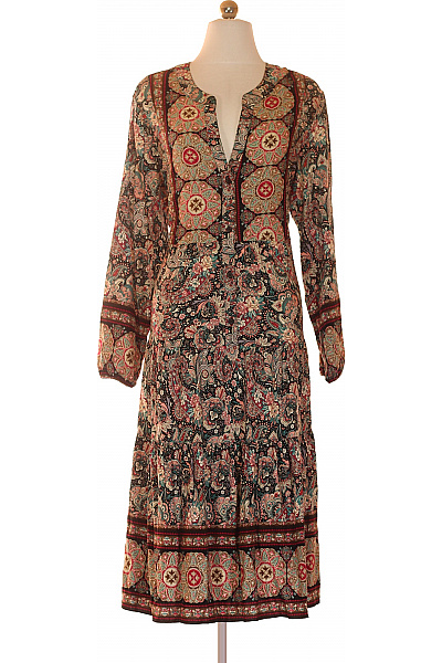 BODY FLIRT dámské šaty s dlouhým rukávem boho květované midi Vel. 46 | BODY FLIRT | obrázek 2