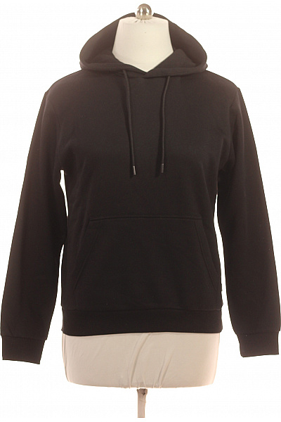 JACK & JONES Pánská černá jednobarevná streetwear hoodie s kapucí přes hlavu Vel. L | JACK & JONES | obrázek 2