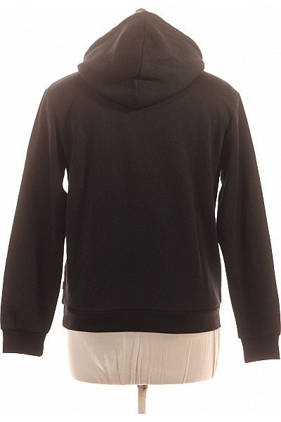 JACK & JONES Pánská černá jednobarevná streetwear hoodie s kapucí přes hlavu Vel. L | JACK & JONES | obrázek 3