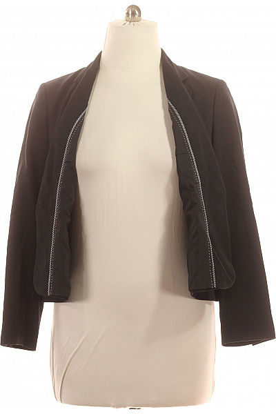 Marks & Spencer Dámské černé polyesterové elegantní vypasované sako business krátké Vel. 46 | Marks & Spencer | obrázek 3