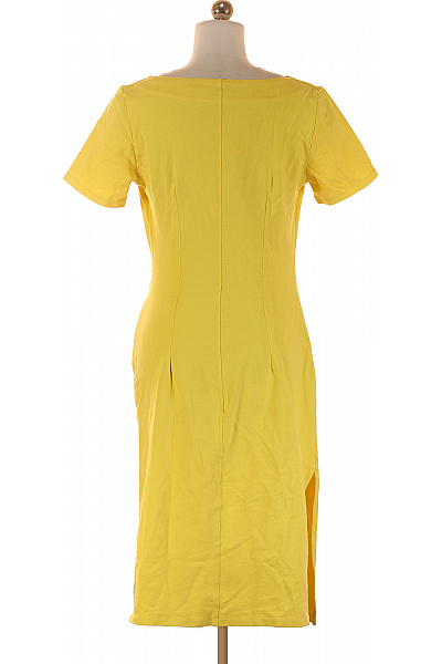  Šaty s Rozparkem Žluté Second hand Vel. S | Unimoda | obrázek 2