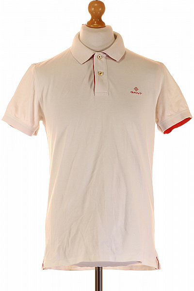 GANT Pánské Tričko s Límečkem Bílé Second hand Vel. M | GANT | obrázek 2